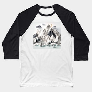 origami mountains Baseball T-Shirt